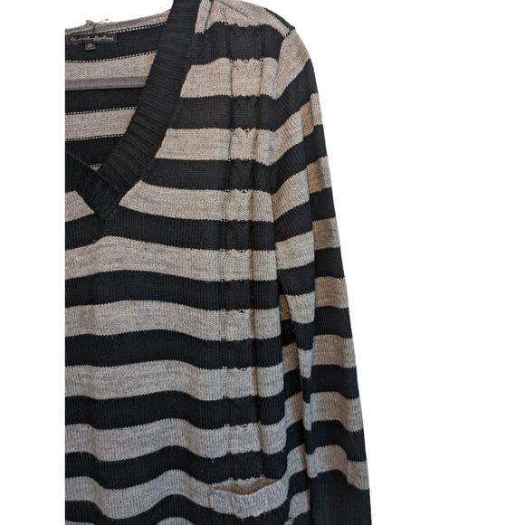 Pierri New York Black Sweater Womens 2X Black and Gray with hood - Picture 9 of 9